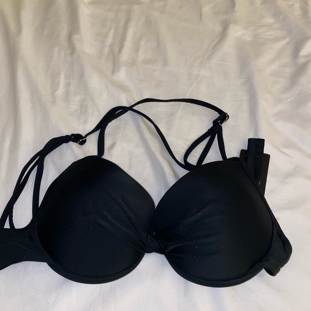Relleciga Black Push Up Bikini Top